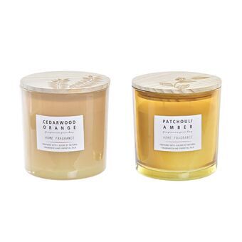 Scented Candle DKD Home Decor Orange (2 Units) (270 gr)