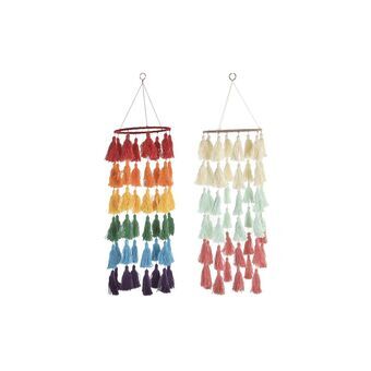 Hanging decoration DKD Home Decor Polyester Cotton Boho (16 x 16 x 60 cm) (2 Units)