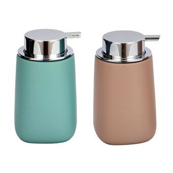 Soap Dispenser DKD Home Decor Silver Blue Pink ABS Dolomite Chromed (9 x 9 x 14,5 cm) (2 Units)