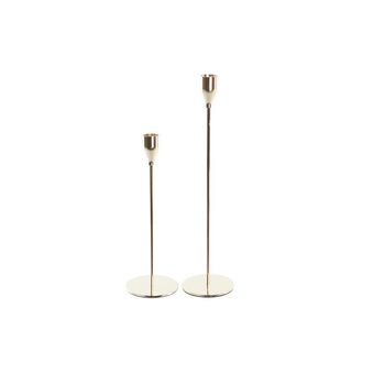 Candleholder DKD Home Decor Metal (8 x 8 x 33 cm) (2 Pieces)