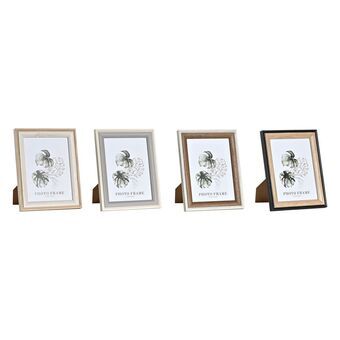 Photo frame DKD Home Decor Black Grey Brown White Tropical MDF Wood (20 x 1,5 x 25 cm) (4 Units)