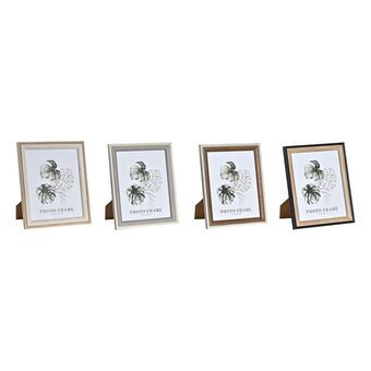 Photo frame DKD Home Decor Black Grey Brown White Tropical MDF Wood (25 x 1,5 x 30 cm) (4 Units)