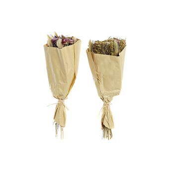 Bunch DKD Home Decor Lilac Yellow Dried flower (20 x 12 x 50 cm) (2 Units)