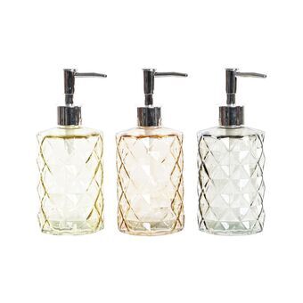 Soap Dispenser DKD Home Decor Crystal ABS 320 ml (7,5 x 7,5 x 17,5 cm) (3 Units)