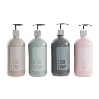 Soap Dispenser DKD Home Decor Crystal ABS 450 ml (7,5 x 7,5 x 20 cm) (4 Units)