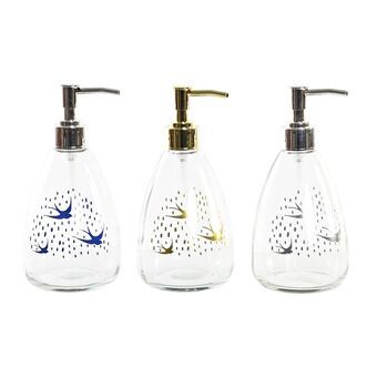 Soap Dispenser DKD Home Decor Crystal ABS 350 ml (9 x 9 x 18 cm) (3 Units)