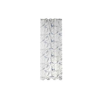 Curtain DKD Home Decor Grey Blue Metal Polyester White (140 x 270 cm)