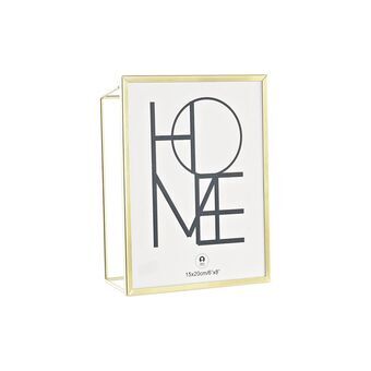 Photo frame DKD Home Decor Crystal Golden Metal (15,5 x 6 x 20,5 cm)