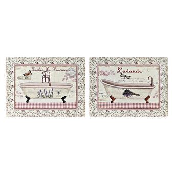 Wall Decoration DKD Home Decor Bathtub Metal (33 x 1 x 25 cm) (2 Units)