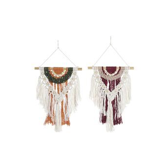 Hanging decoration DKD Home Decor Macrame Boho (30 x 1 x 57 cm) (2 Units)