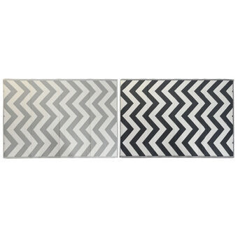 Carpet DKD Home Decor White Dark grey Light grey polypropylene (2 Units) (120 x 180 x 1 cm)