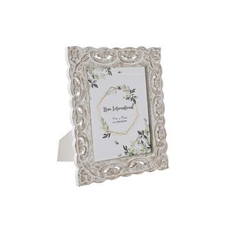 Photo frame DKD Home Decor Crystal White MDF Wood Shabby Chic (30 x 1,5 x 35 cm)