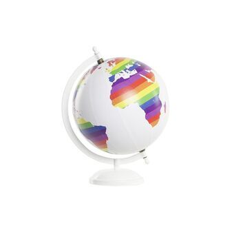 Decorative Figure DKD Home Decor Globe Metal Multicolour PVC Urban (20 x 18 x 28 cm)