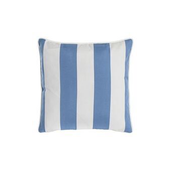 Cushion DKD Home Decor Stripes White Sky blue (40 x 10 x 40 cm)