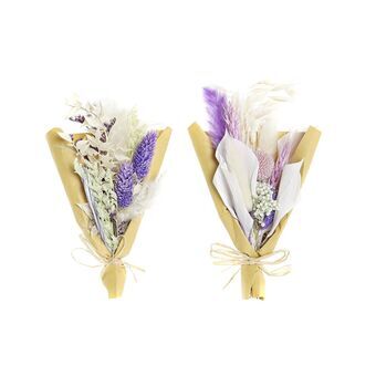 Bunch DKD Home Decor Lilac White Dried flower (10 x 5 x 18 cm) (2 Units)