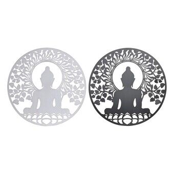 Wall Decoration DKD Home Decor Metal Buddha (2 Units) (60 x 1 x 60 cm)