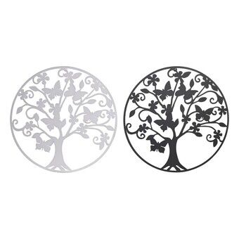 Wall Decoration DKD Home Decor Tree Metal (2 Units) (60 x 1 x 60 cm)