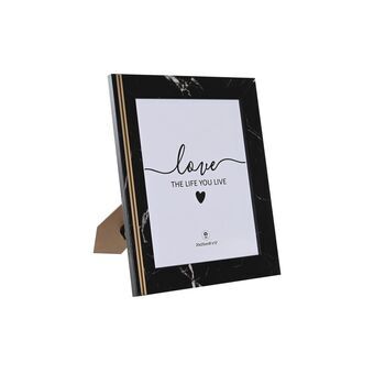 Photo frame DKD Home Decor Black Metal MDF Wood (25,8 x 1,5 x 30,8 cm)