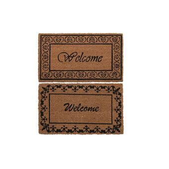 Doormat DKD Home Decor Black Brown Rubber (75 x 45 x 2,3 cm) (2 Units)