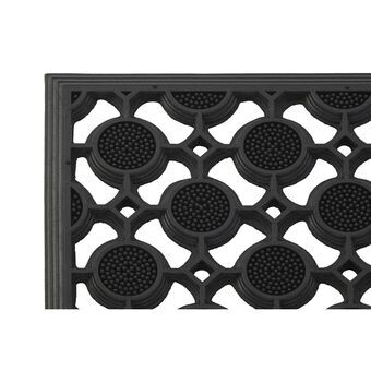 Doormat DKD Home Decor Black Rubber (2 Units) (75 x 45 x 1.5 cm)