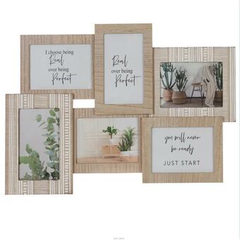 Photo frame DKD Home Decor Crystal Natural MDF Wood Scandinavian (51,5 x 1,8 x 34 cm)