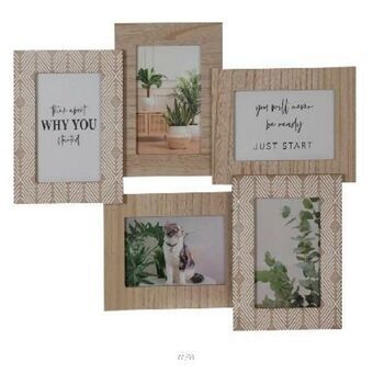 Photo frame DKD Home Decor Crystal Natural MDF Wood Scandinavian (47 x 2,7 x 39,5 cm)