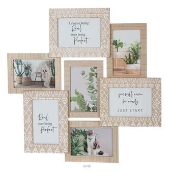 Photo frame DKD Home Decor Crystal Natural MDF Wood Scandinavian (50,5 x 1,8 x 48 cm)