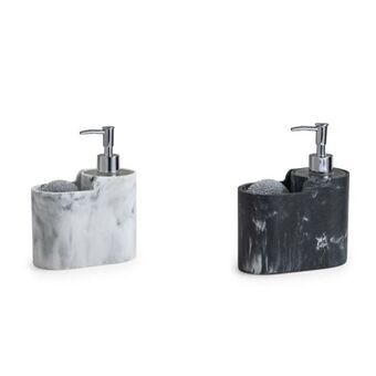 Soap Dispenser DKD Home Decor Black White Resin ABS (15,5 x 8 x 18,2 cm) (2 Units)