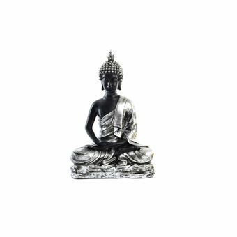 Decorative Figure DKD Home Decor Silver Black Buddha Resin Oriental (25 x 14 x 37,5 cm)