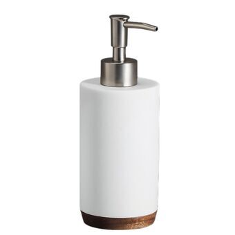 Soap Dispenser DKD Home Decor Resin Acacia (7 x 7 x 18,7 cm)