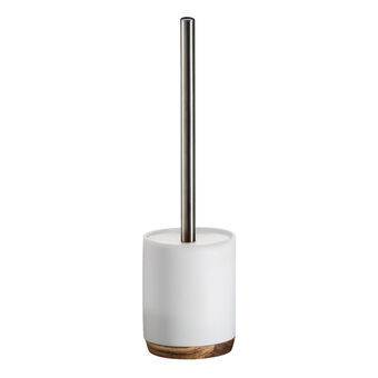 Toilet Brush DKD Home Decor Brown White Resin Acacia (10 x 10 x 40,5 cm)