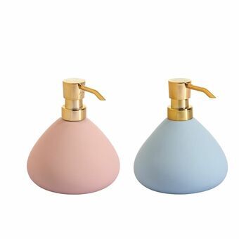 Soap Dispenser DKD Home Decor Stoneware (12,5 x 12,5 x 14,3 cm) (2 Units)