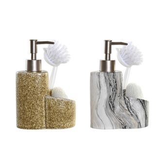 Soap Dispenser DKD Home Decor Stoneware Kitchen 2 Units 400 ml (12,5 x 9,5 x 18,5 cm)