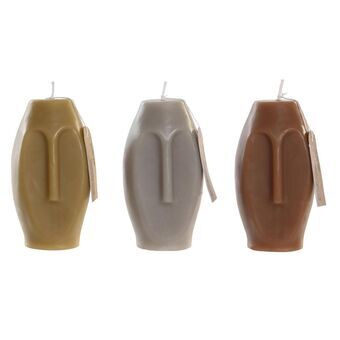 Candle DKD Home Decor Face (244 gr) (3 Units) (245 gr)