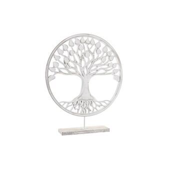 Decorative Figure DKD Home Decor Tree Metal Brown White MDF Wood (39 x 7 x 47 cm)