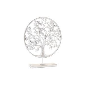 Decorative Figure DKD Home Decor Tree Metal Brown White MDF Wood (30 x 6 x 33 cm)