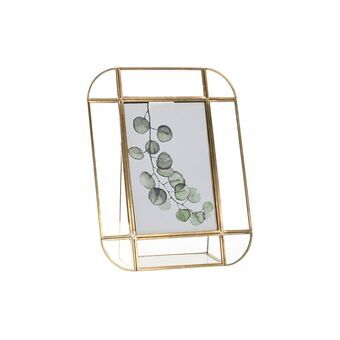 Photo frame DKD Home Decor Crystal Golden Metal Transparent Romantic (17,5 x 6 x 21 cm)