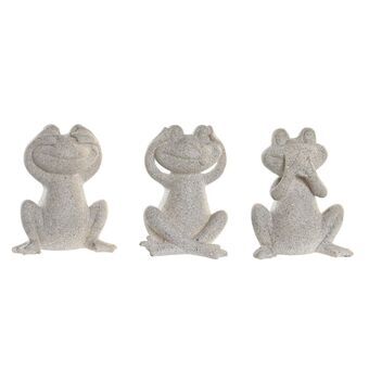 Decorative Figure DKD Home Decor White Resin Frog (7 x 5,5 x 9 cm) (3 Units)