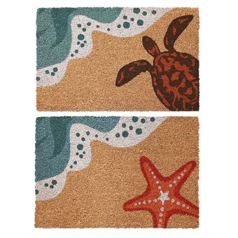 Doormat DKD Home Decor Rubber Multicolour (60 x 40 x 1,5 cm) (2 Units)