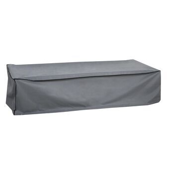 Protective Case DKD Home Decor Sun-lounger Black Aluminium Dark grey (75 x 200 x 45 cm)