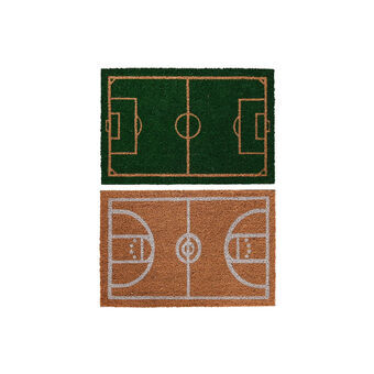 Doormat DKD Home Decor Brown Rubber Green (60 x 40 x 1,5 cm) (2 Units)