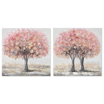 Painting DKD Home Decor Tree Traditional (40 x 2,5 x 40 cm) (2 Units)