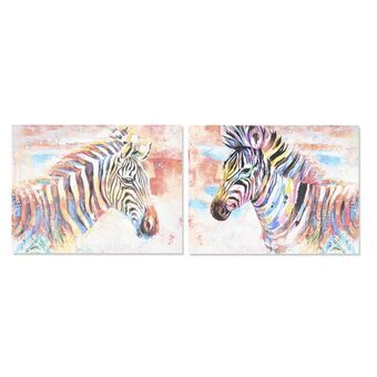 Painting DKD Home Decor Zebra Modern (80 x 3 x 60 cm) (2 Units)