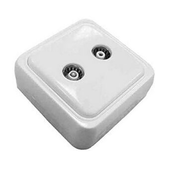 Antenna socket for TV and radio EDM Onsen White Surface