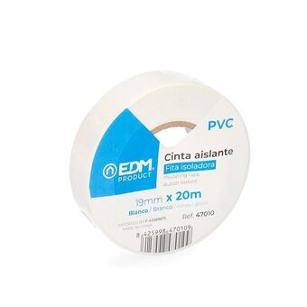 Insulating tape EDM White PVC (20 m x 19 mm)