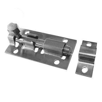 Door latch EDM Fastener Modern Chromed Silver Steel 70 mm