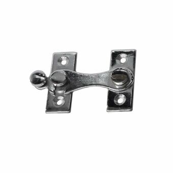 Door Hasp EDM H-shaped Steel Left Chromed (6 cm)