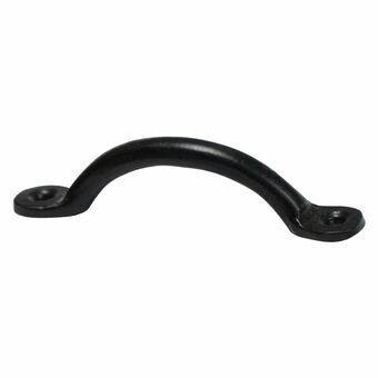 Door handle EDM Black Steel 125 mm