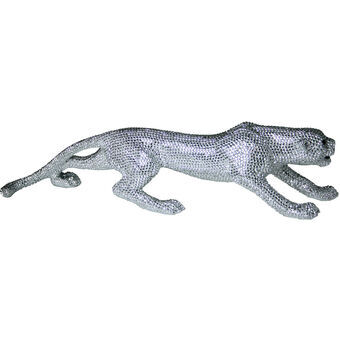 Decorative Figure Alexandra House Living Silver Plastic Panther 16 x 60 x 18 cm