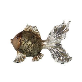 Decorative Figure Alexandra House Living Golden Plastic Fish 13 x 18 x 25 cm